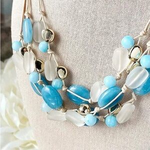 Park Lane Oceanic Necklace - Blue and White